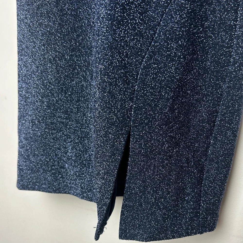 Strapless Glitter Blue Dress - Picture 4 of 12